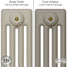 CI-RC-CREAM-006 - Richmond Cream 4 Column Victorian Cast Iron Radiator H813mm x W515mm CI-RC-CREAM-006 - Richmond Cream 4 Column Victorian Cast Iron Radiator H813mm x W515mm